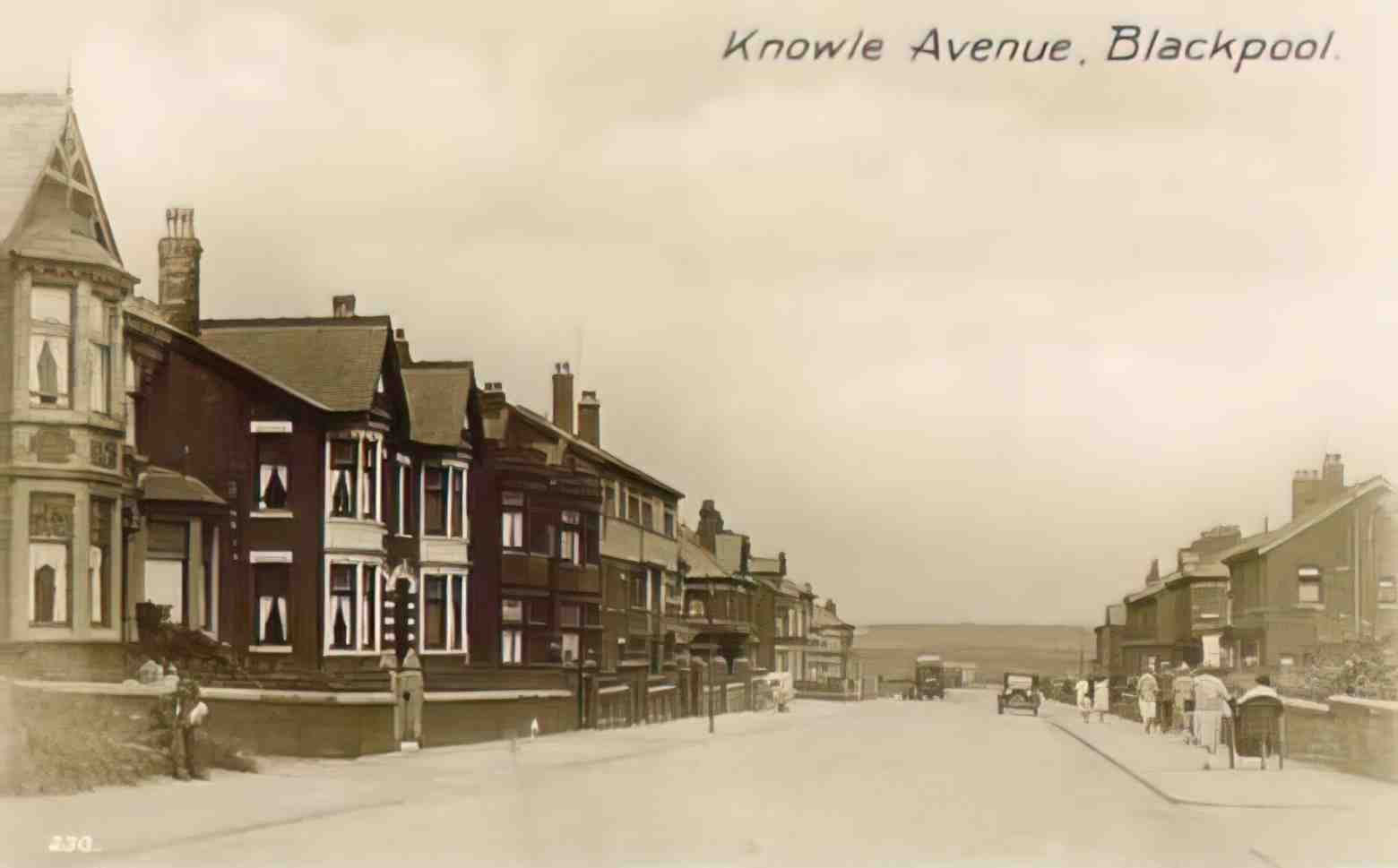 Lancashire Blackpool Knowle Avenue 1930s Vintage A4 Photo Print