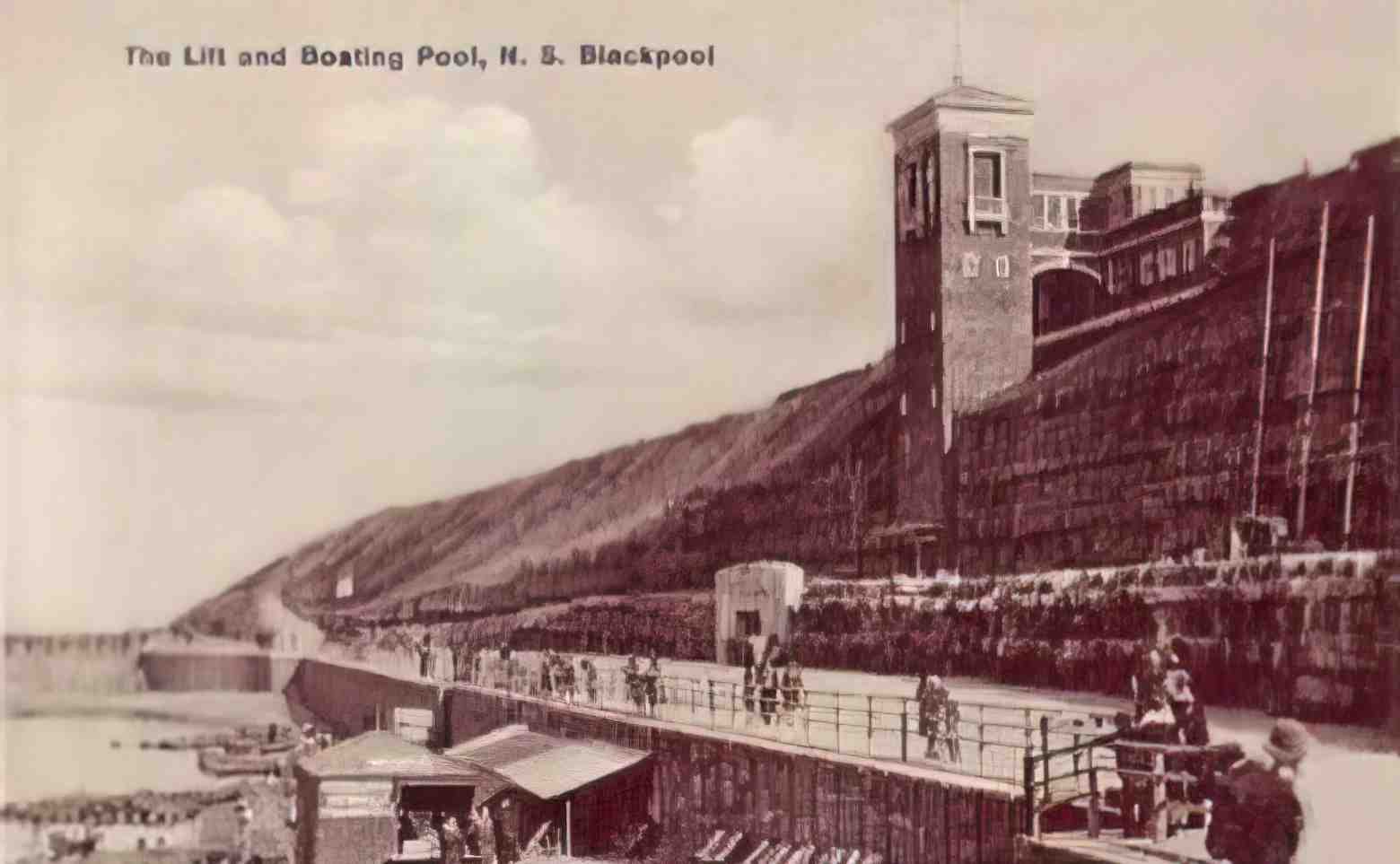Lancashire Blackpool Lift Vintage A4 Photo Print