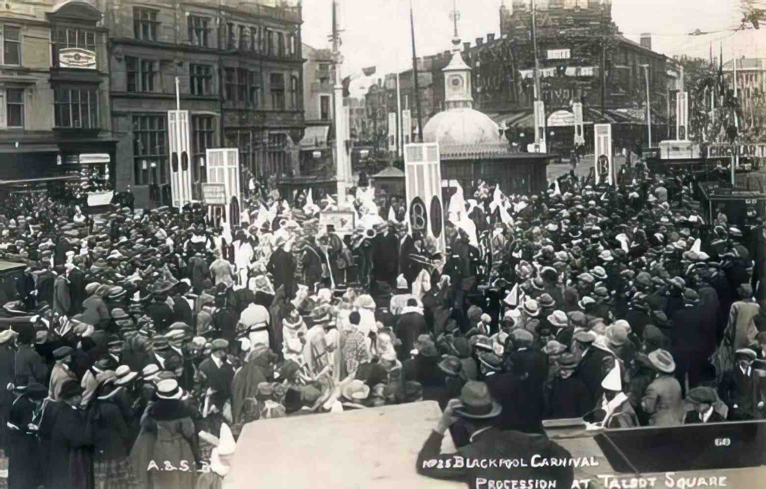 Lancashire Blackpool Talbot Square Carnival 1920s Vintage A4 Photo Print