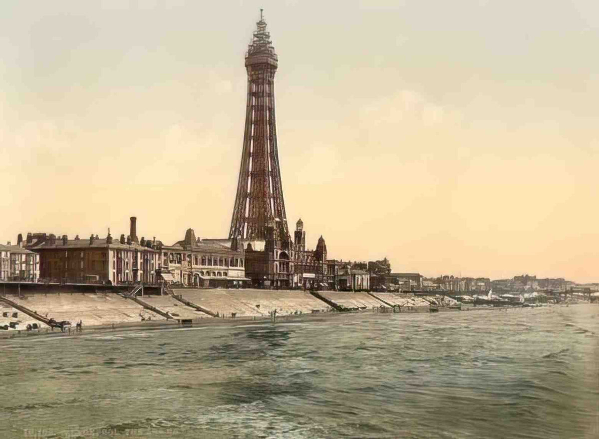 Lancashire Blackpool Tower Vintage A4 Photo Print