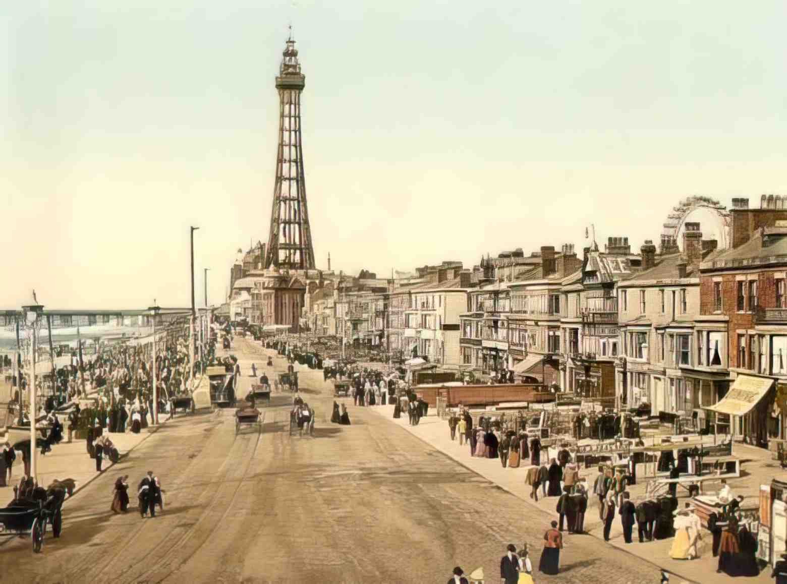 Lancashire Blackpool Vintage A4 Photo Print
