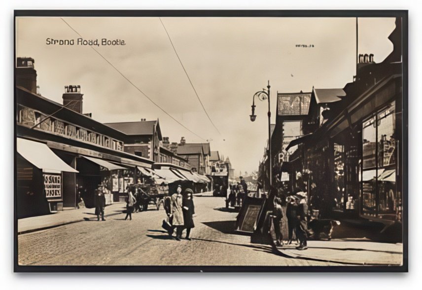 Lancashire Bootle Strand Road No 23 Tram Girls Cross Road Vintage A4 Photo Print