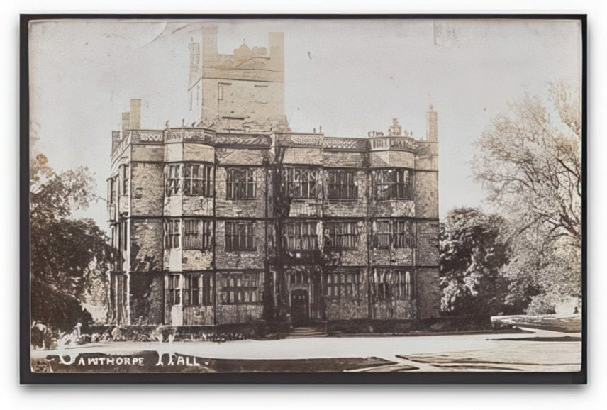 Lancashire Bourne Gawthorpe Hall Front Entrance Close Up Vintage A4 Photo Print
