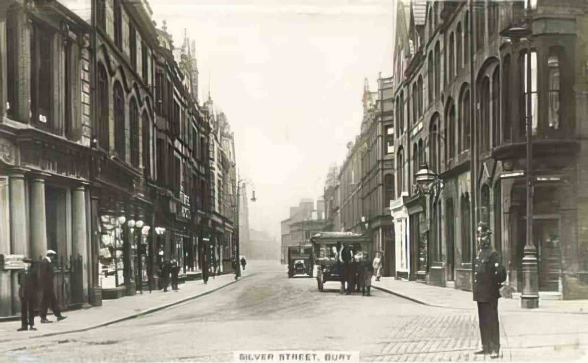 Lancashire Bury Silver Street 1920s Vintage A4 Photo Print