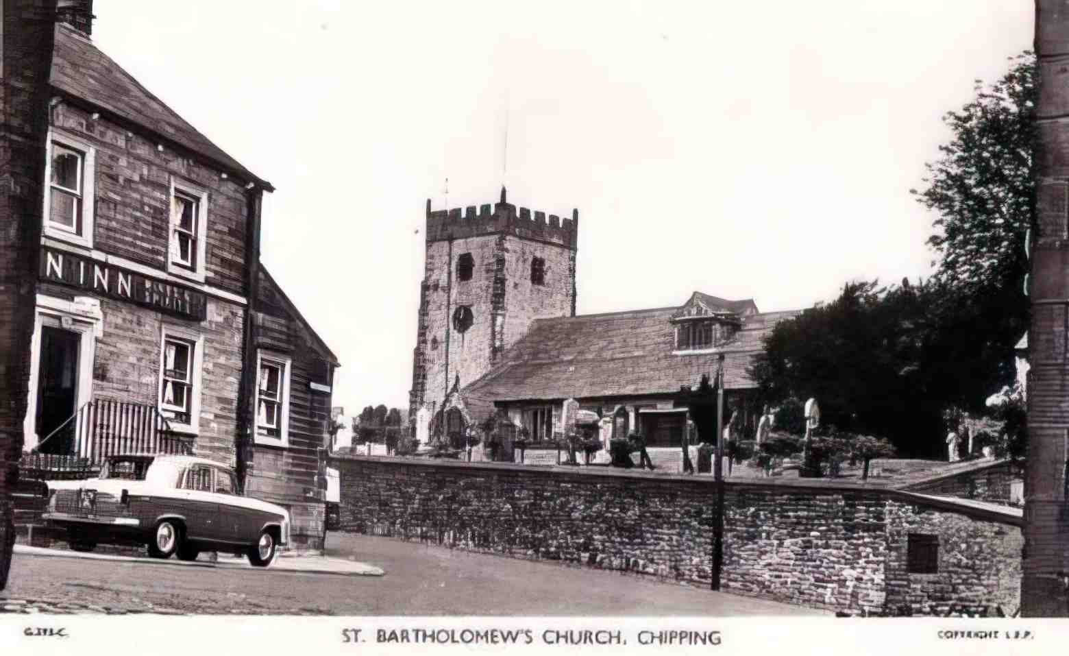 Lancashire Chipping St Barts Vintage A4 Photo Print
