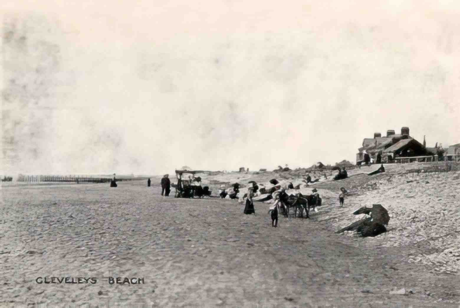 Lancashire Cleveleys Cleveleys Beach Vintage A4 Photo Print