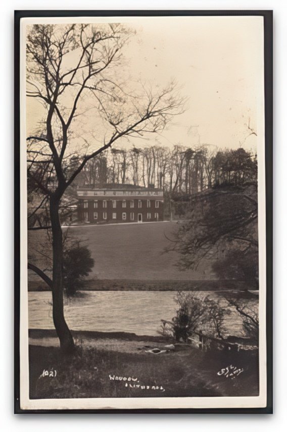 Lancashire Clitheroe Waddow Large House & Grounds From River Vintage A4 Photo Print