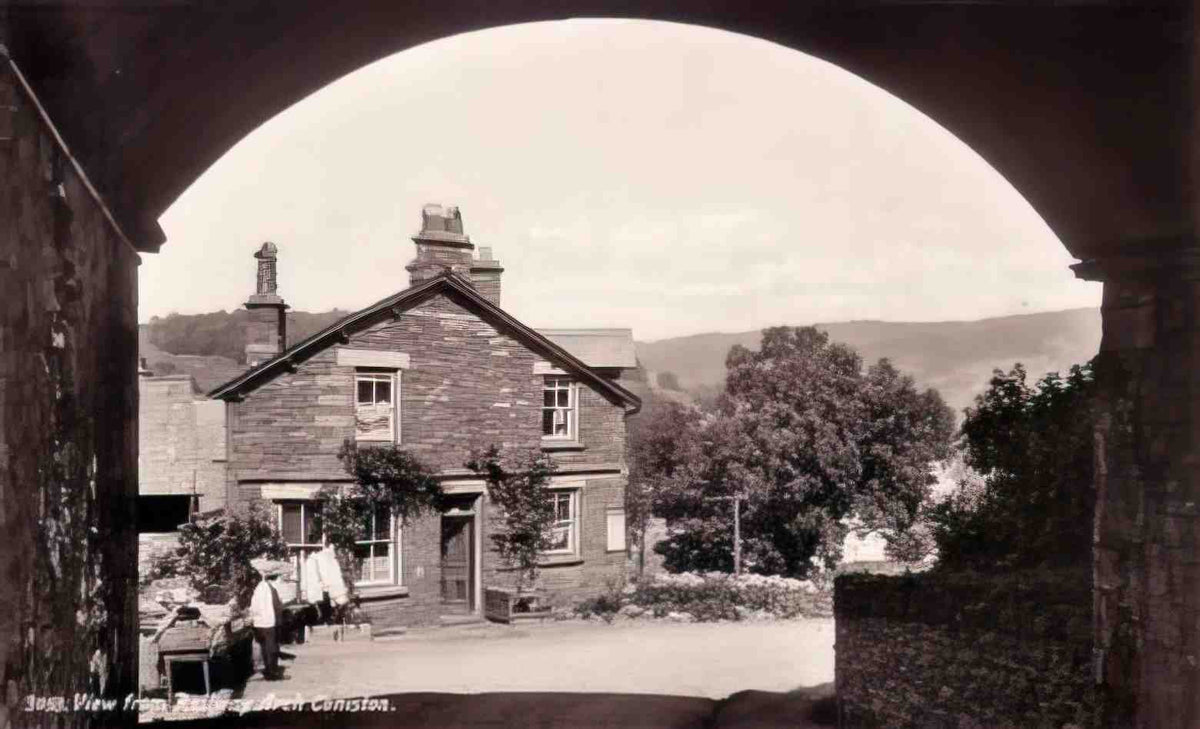 Lancashire Coniston View from Railway Arch Vintage A4 Photo Print