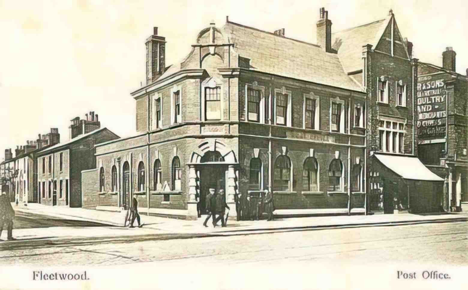 Lancashire Fleetwood Post Office 1900s Vintage A4 Photo Print