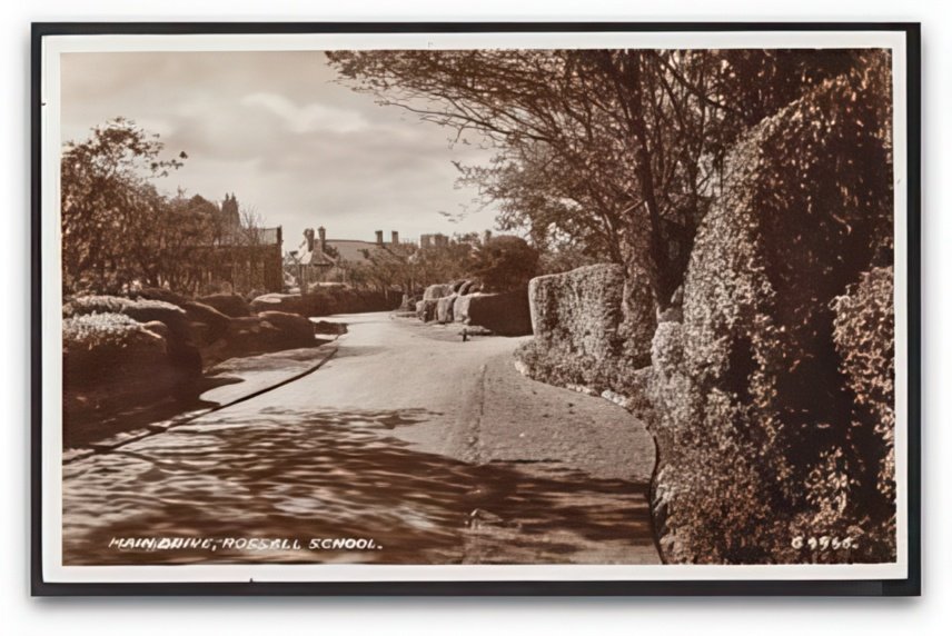 Lancashire Fleetwood Rossall School Main Drive Hedge Lined Vintage A4 Photo Print