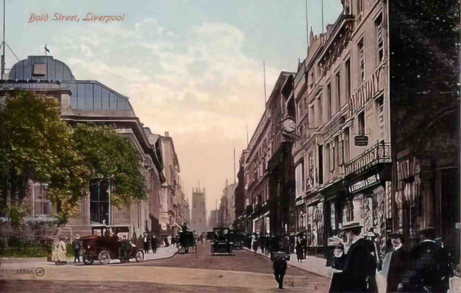 Lancashire Liverpool Bold Street 1910s Vintage A4 Photo Print