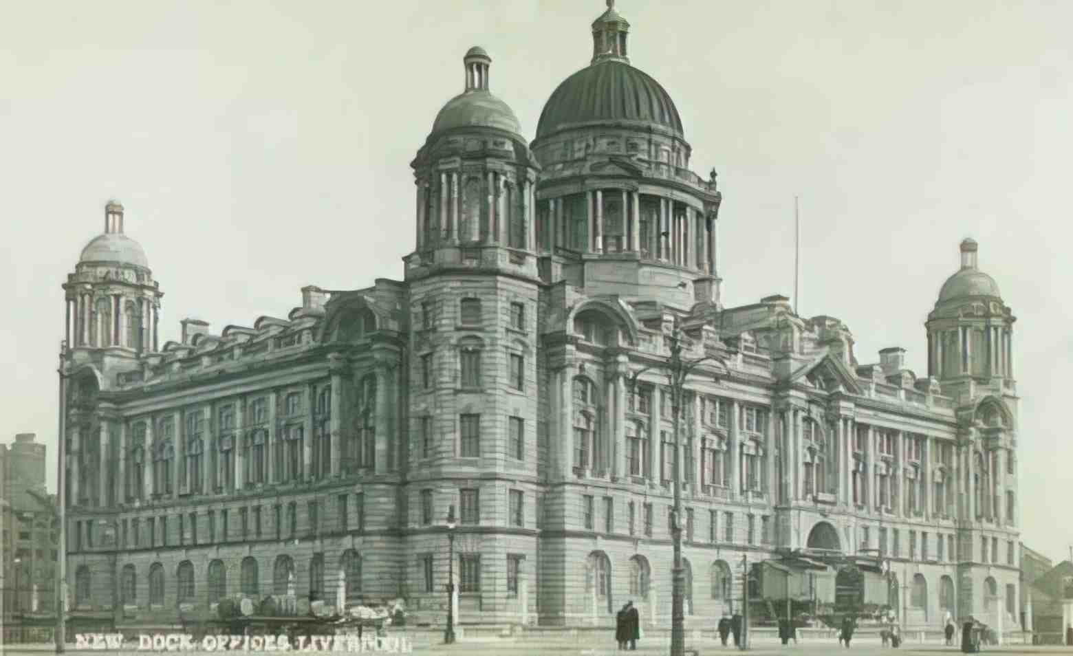 Lancashire Liverpool New Dock Offices1920s Vintage A4 Photo Print