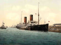 Lancashire Liverpool RMS Campania on the Mersey Vintage A4 Photo Print