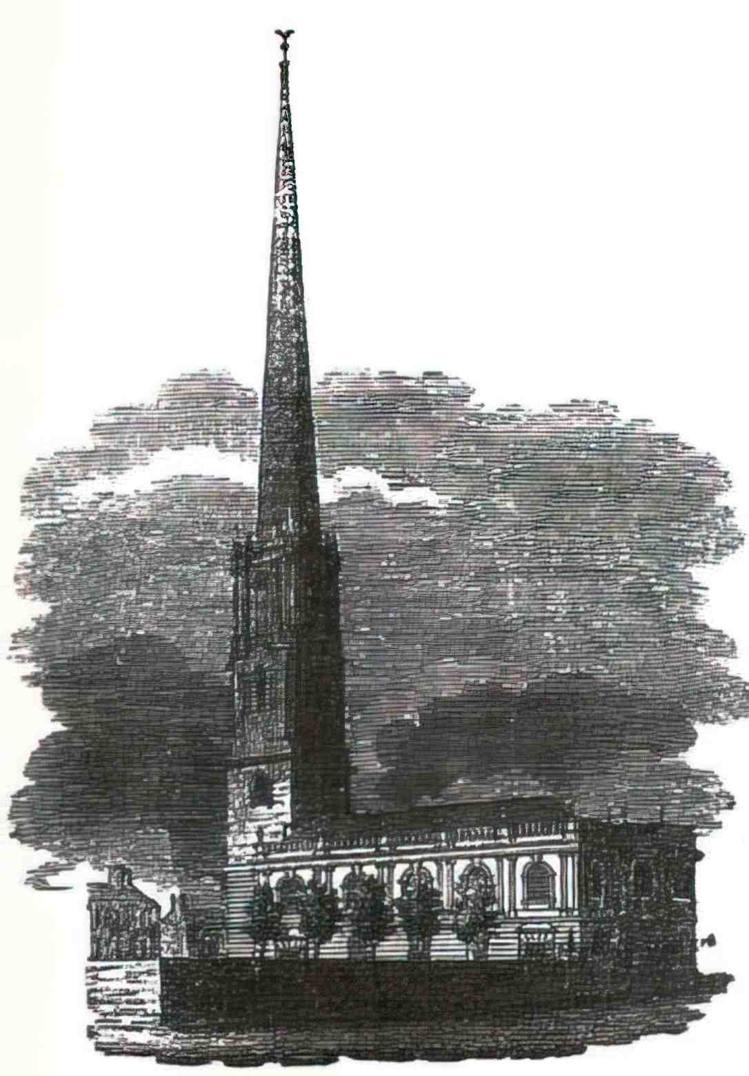 Lancashire Liverpool St Thomas Church c 1830 Vintage A4 Photo Print