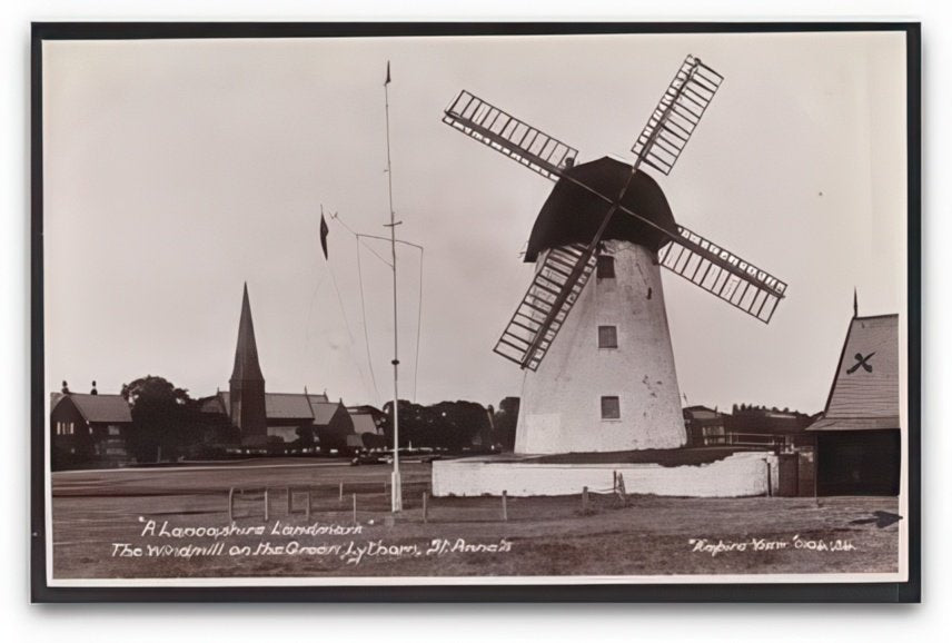 Lancashire Lytham St Annes The Windmill On The Green A Landmark Vintage A4 Photo Print