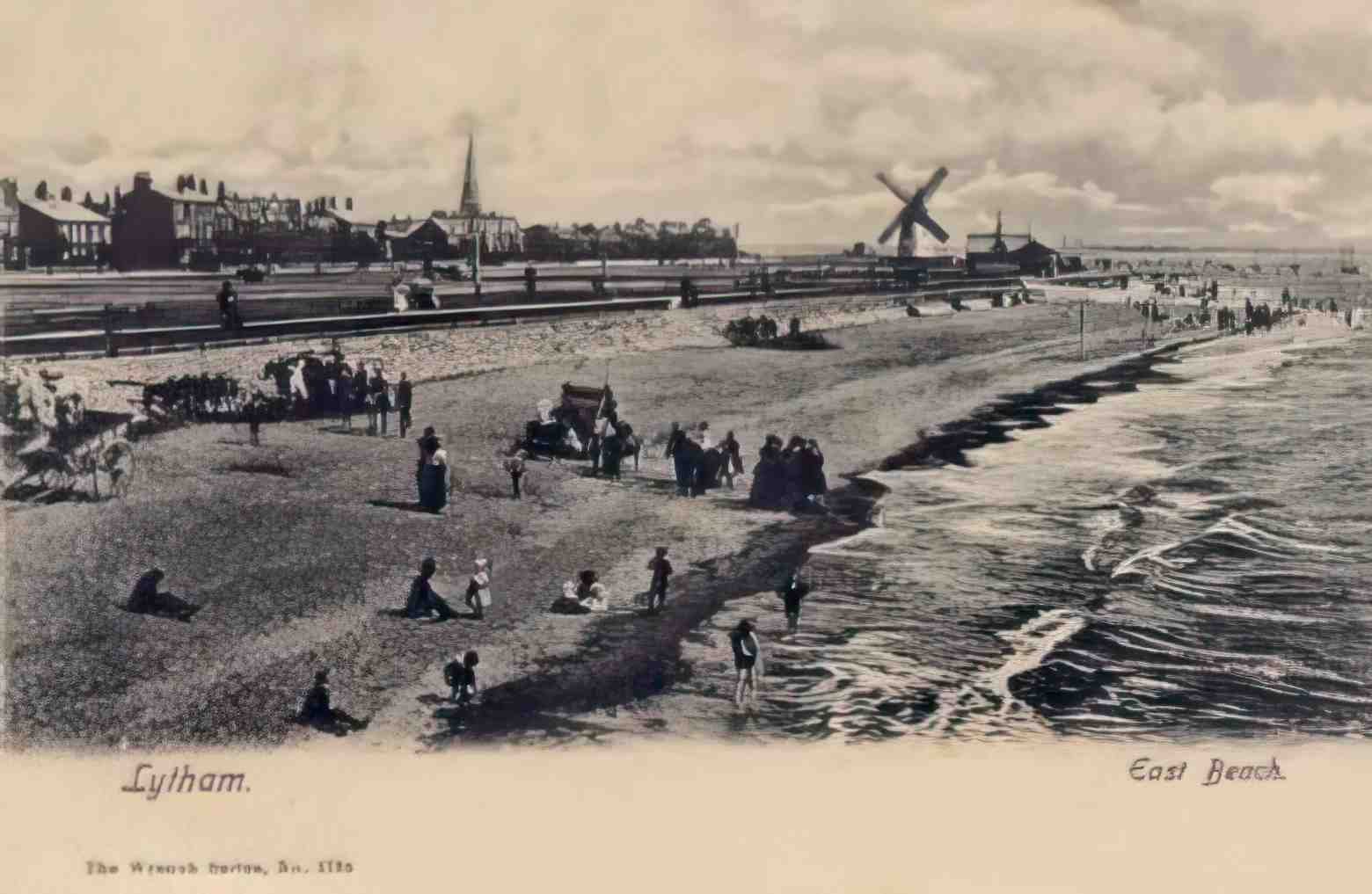 Lancashire LythamStAnnes East Beach Vintage A4 Photo Print