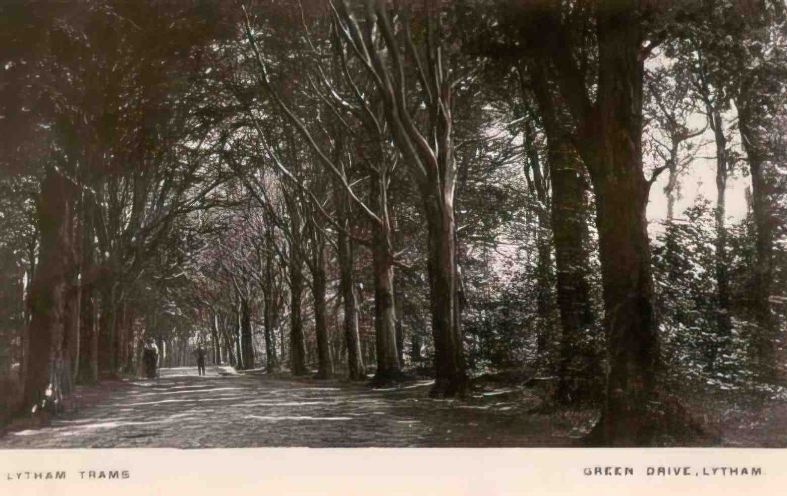 Lancashire LythamStAnnes Green Drive Vintage A4 Photo Print
