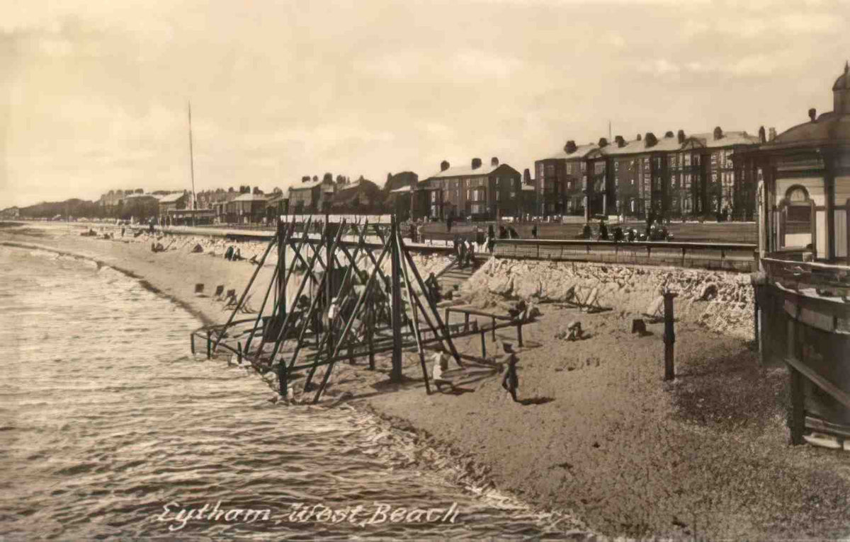 Lancashire LythamStAnnes Lytham West Beach Vintage A4 Photo Print
