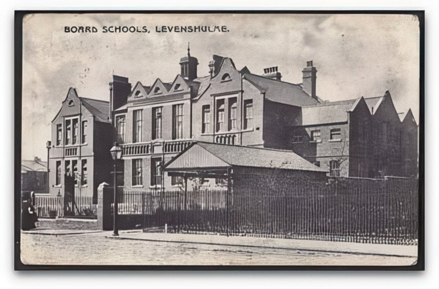Lancashire Manchester Levenshulme Board School View From Road Vintage A4 Photo Print
