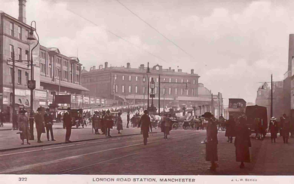 Lancashire Manchester London Road Station Vintage A4 Photo Print