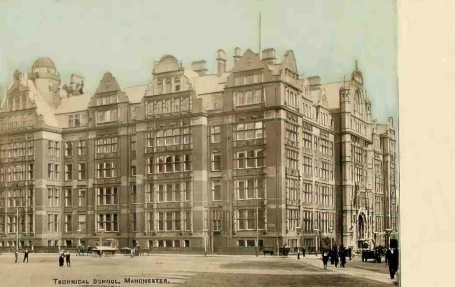 Lancashire Manchester Technical School Vintage A4 Photo Print