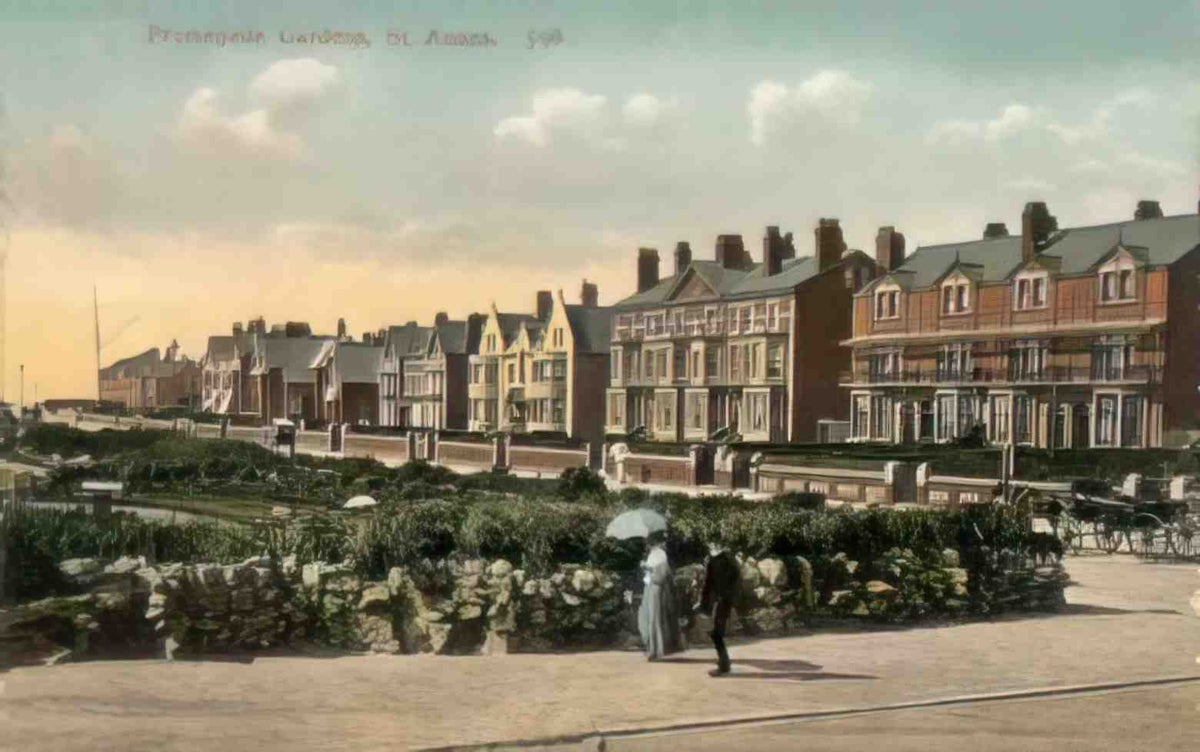 Lancashire St Annes on Sea Promenade Gardens Vintage A4 Photo Print