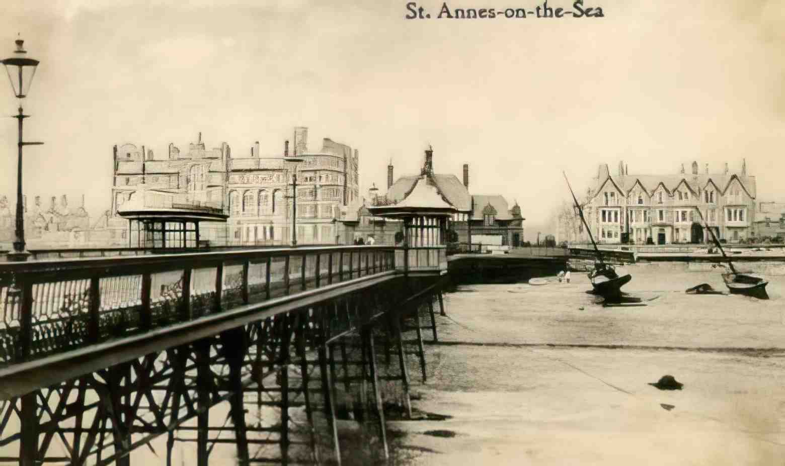 Lancashire St Annes on the Sea Pier Vintage A4 Photo Print