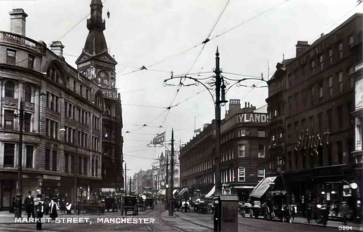 Lancashire1 Manchester1 Market Street Vintage A4 Photo Print
