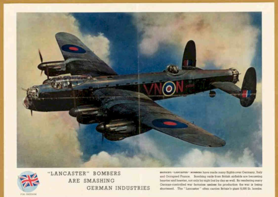 Lancaster Bombers Uk Vintage Retro Advert Poster A4 Photo Print
