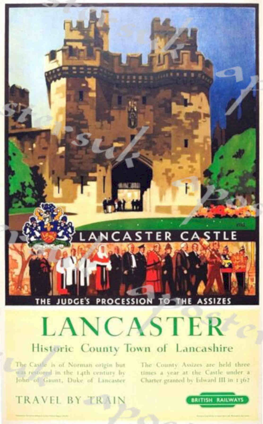 Lancaster Castle 1922 Vintage Retro Advert Poster A4 Photo Print