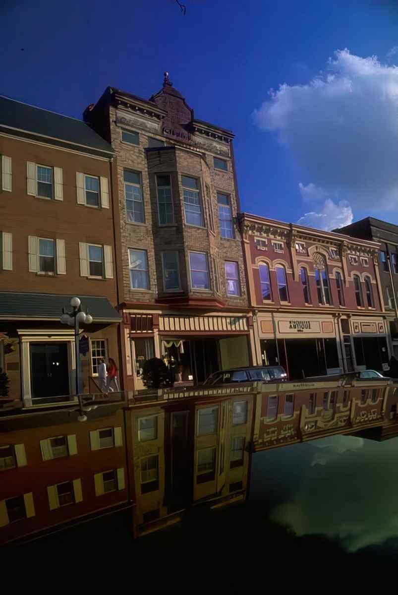 Lancaster Streetscape Reflect A4 Photo Print