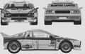 Lancia 037 Replica Martini Blueprint A4 Photo Print