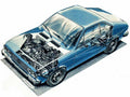 Lancia Beta Coupe 1973 cutaway A4 Photo Print