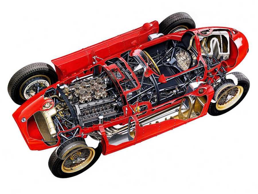 Lancia D50 cutaway A4 Photo Print