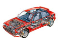 Lancia Delta HF Integrale Evo 1991 cutaway A4 Photo Print