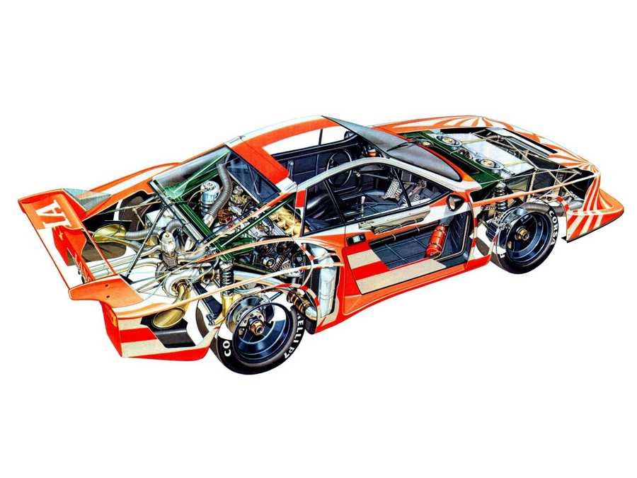 Lancia Montecarlo turbo cutaway A4 Photo Print