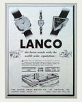 Lanco Swiss Watches Vintage Retro Advert Poster A4 Photo Print