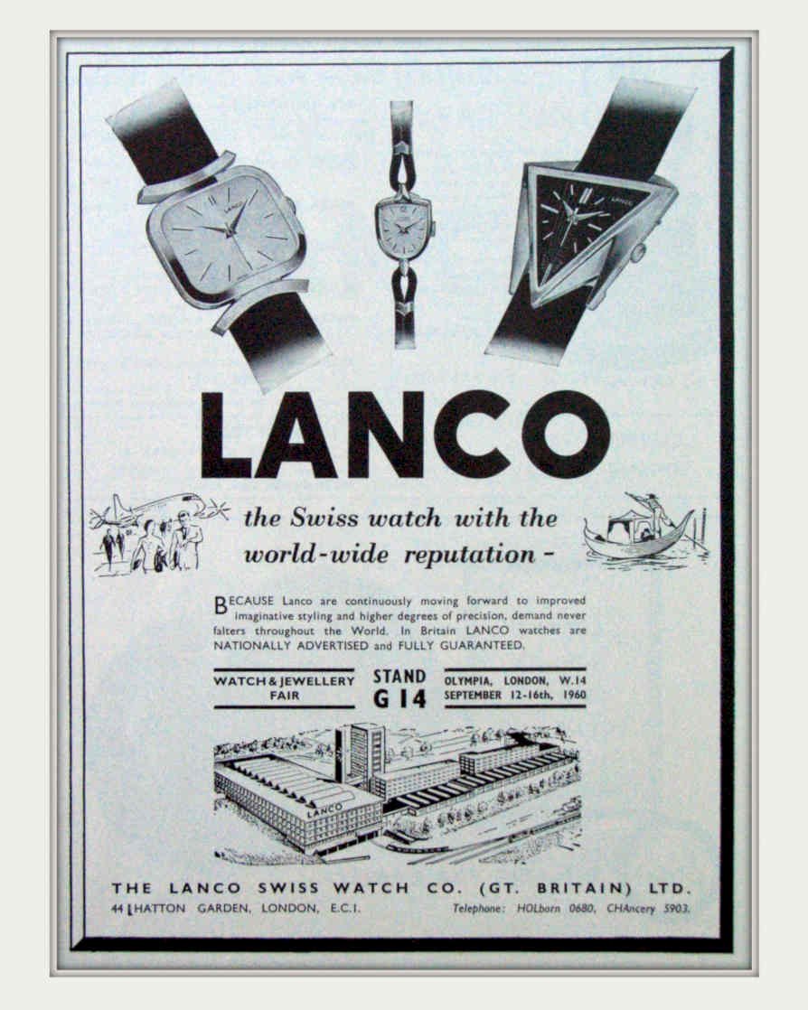 Lanco Swiss Watches Vintage Retro Advert Poster A4 Photo Print