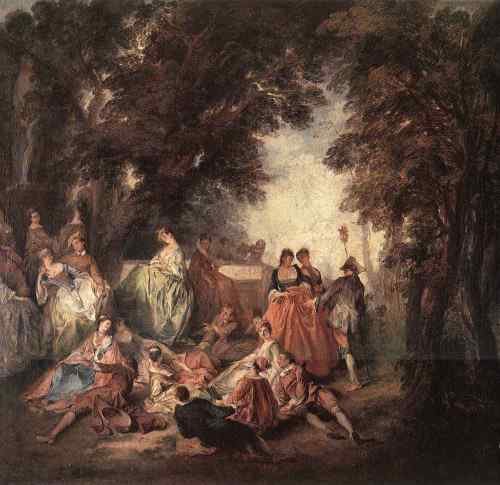 Lancret Nicolas Company In The Park  A4 Photo Print