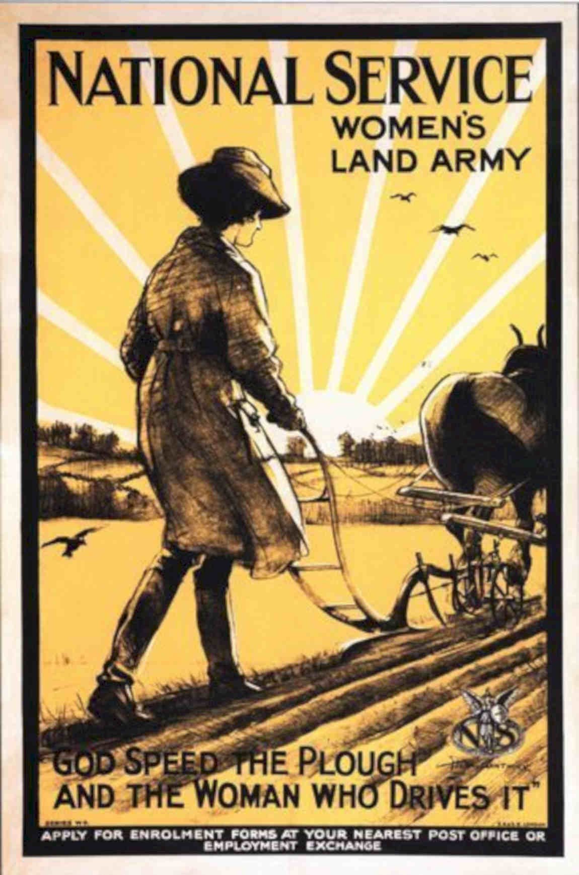 Land Army Plow Vintage Retro Advert Poster A4 Photo Print