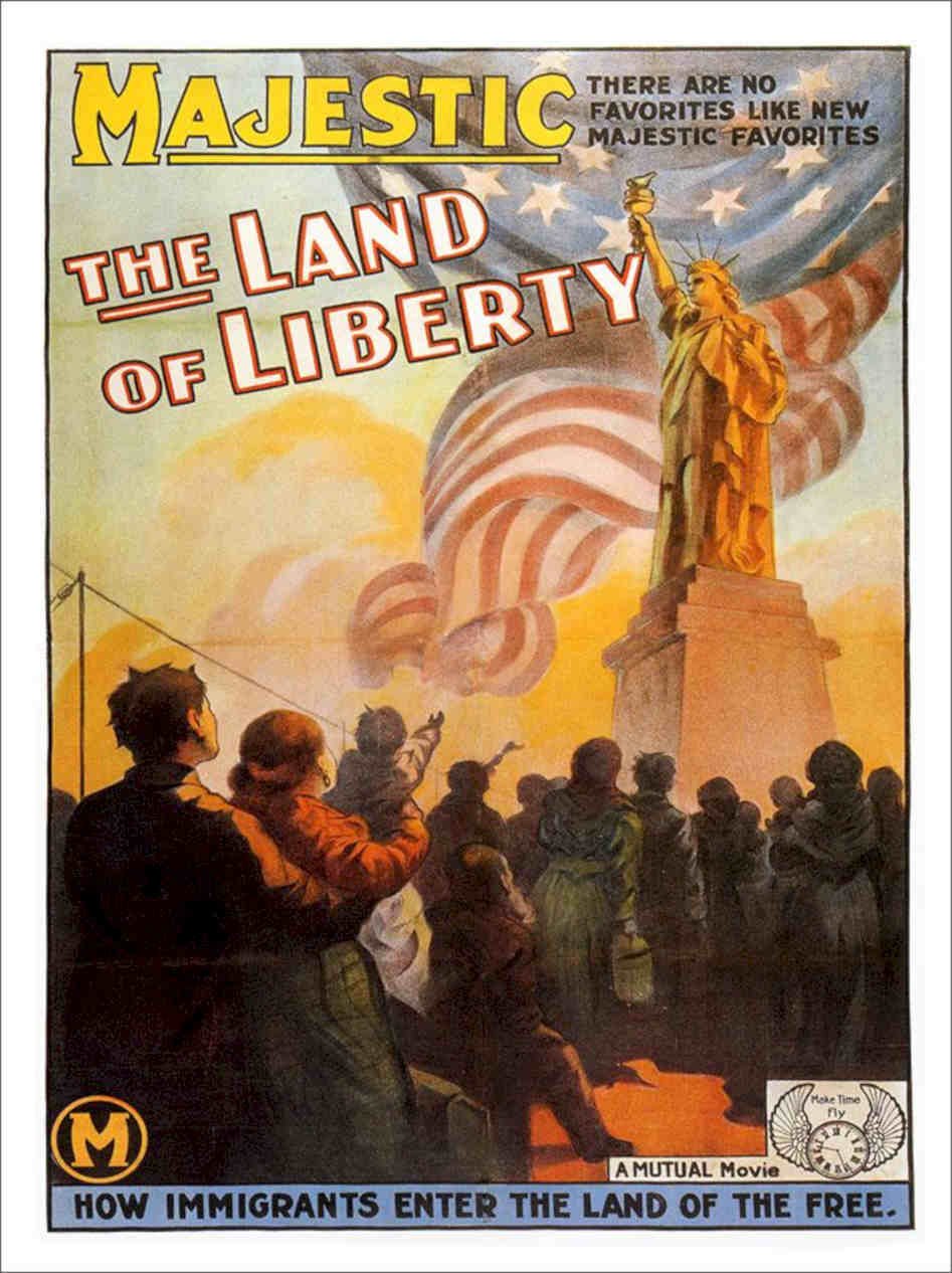 Land Of Liberty Silent Movie Poster 1914 Vintage Retro Advert Poster A4 Photo P