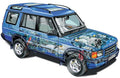 Land Rover Discovery 1998 cutaway A4 Photo Print