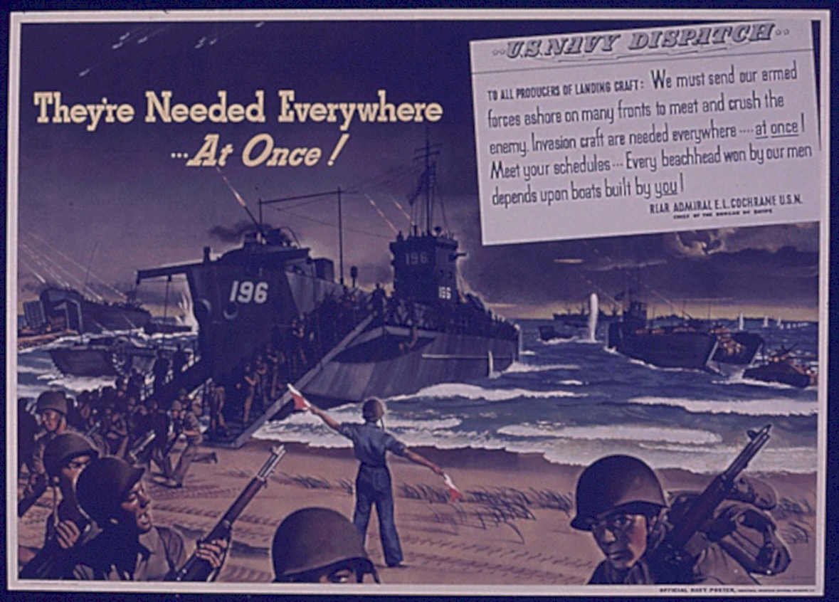 Landing Craft Soldiers Vintage Retro Advert Poster A4 Photo Print