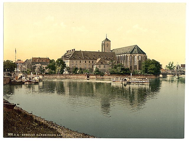 Landing place Sand Church Breslau Silesia Vintage A4 Photo Print