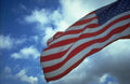 Landmark American Flag Sky A4 Photo Print