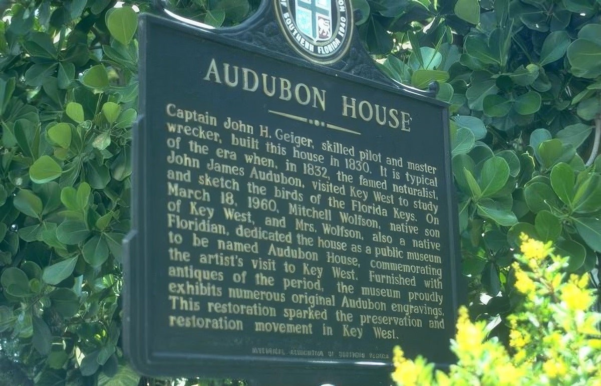 Landmark Audubon House Sign A4 Photo Print