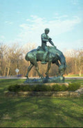 Landmark Bronze Rider Statue A4 Photo Print Faceai
