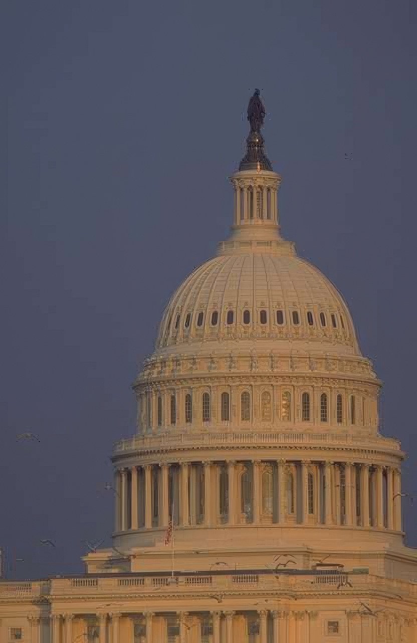 Landmark Capitol Sunrise Dome 2 A4 Photo Print
