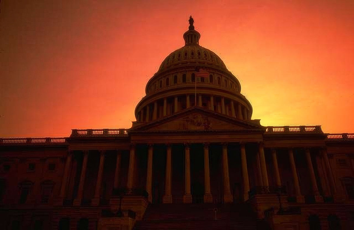 Landmark Capitol Sunset Dramatic A4 Photo Print