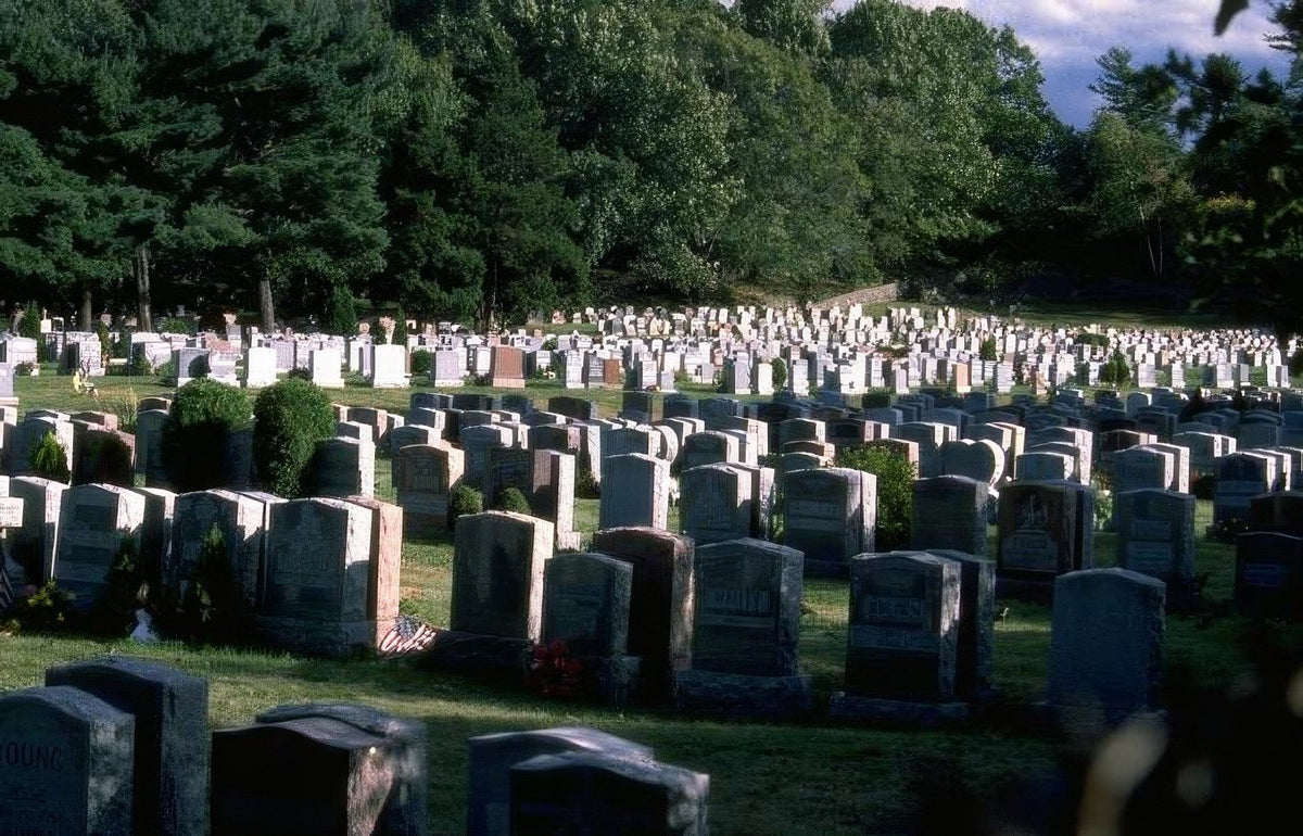 Landmark Cemetery Landscape Headstones A4 Photo Print